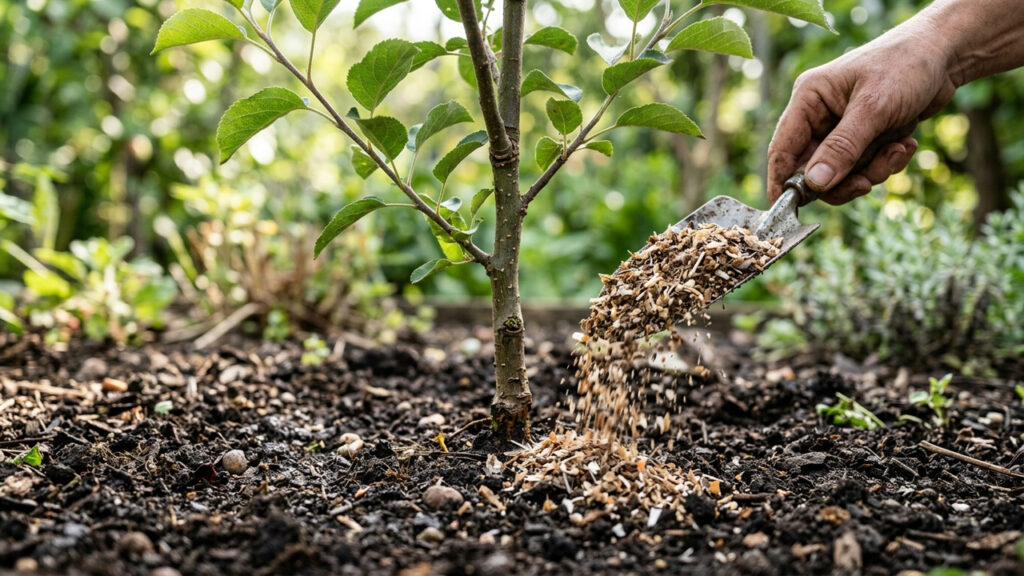 Farinha de penas e chifre moído no solo: para que serve a fonte orgânica de nitrogênio de degradação ultra-lenta para o crescimento de árvores