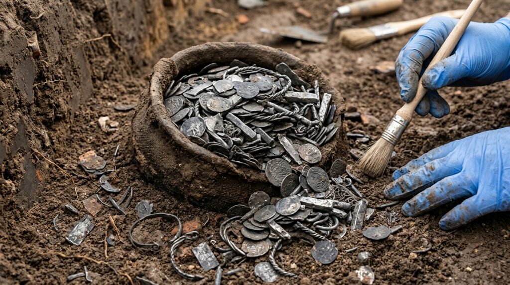 Homem queria fazer um terraço em seu jardim, e acabou encontrando um tesouro viking de 1.100 anos, com 700 peças e 18,5 quilos