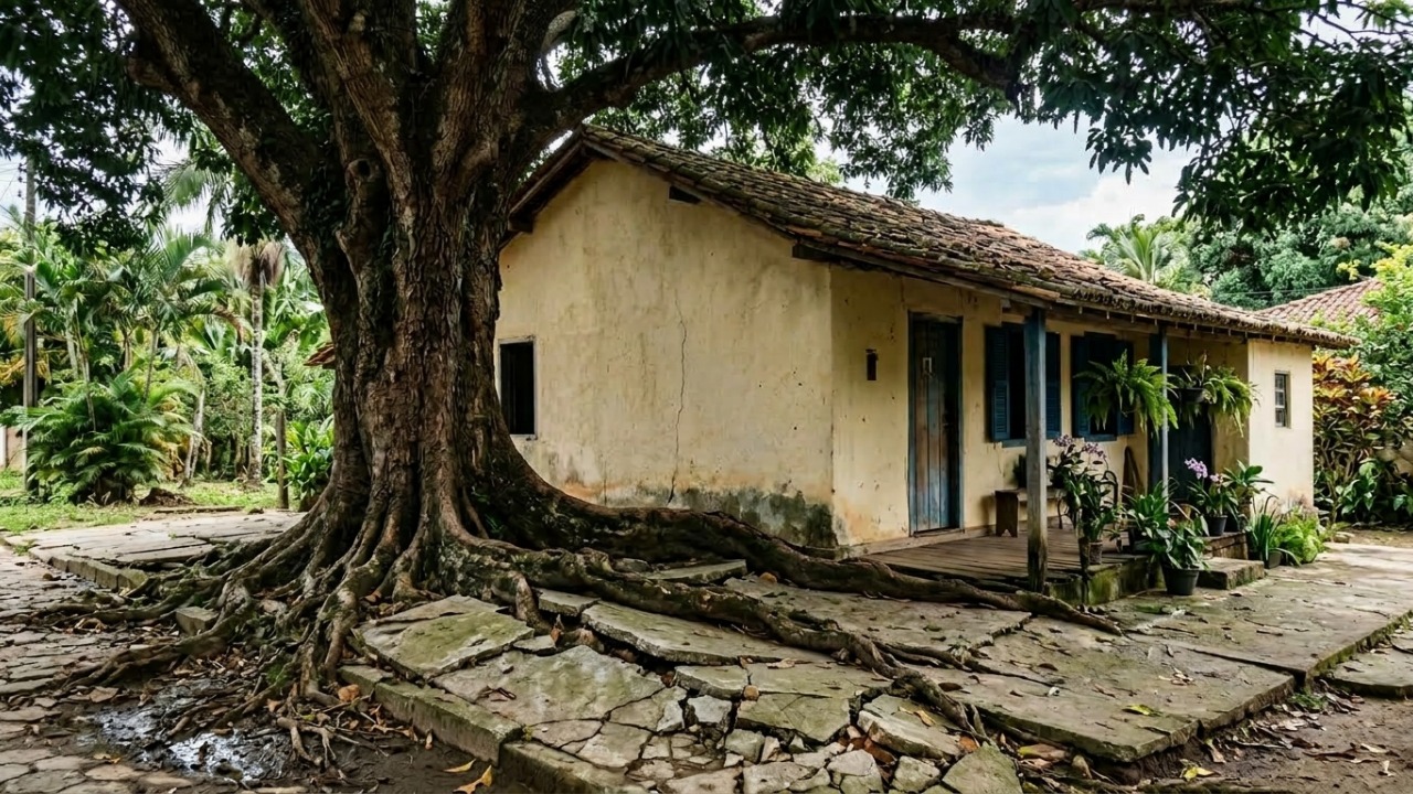 Casal planta árvores no quintal para deixar a casa mais fresca e só depois descobre quais raízes podem trazer problemas perto de muros e calçadas
