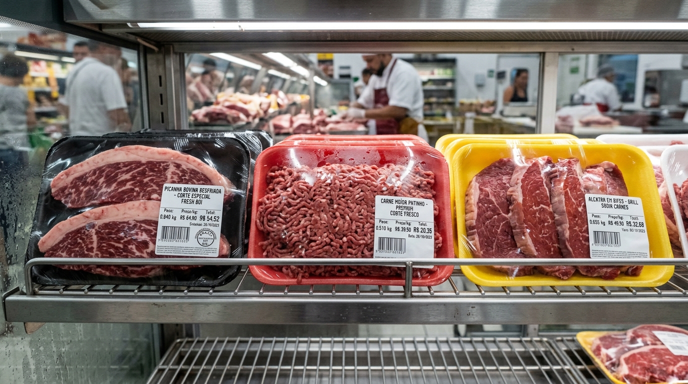 O que significa a cor das bandejas de carne no supermercado: a diferença entre vermelho, preto e amarelo