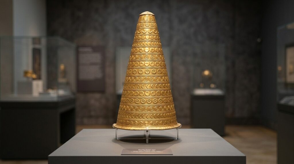 Chapéu dourado de 3.000 anos pode ter ajudado a prever eclipses, mas seu suposto calendário astronômico ainda gera dúvidas