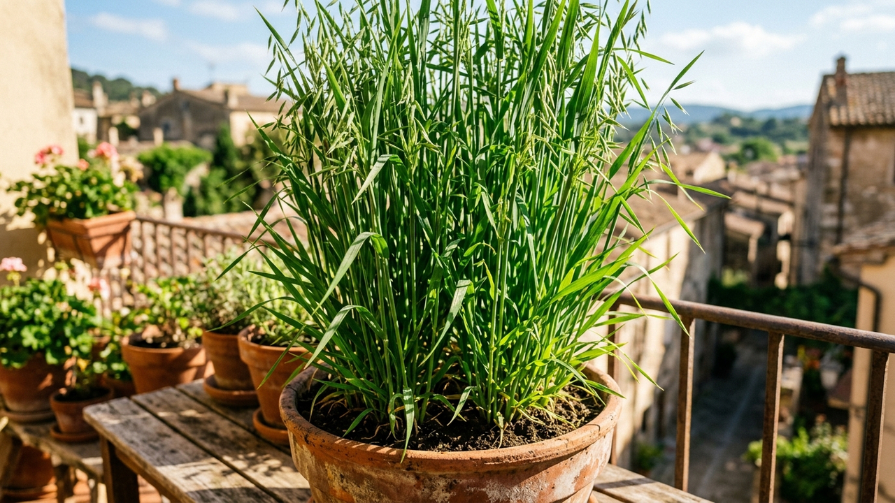 Plantar aveia-preta como adubação verde em vasos: o método temporário que descompacta a terra dura e morre naturalmente para virar adubo orgânico