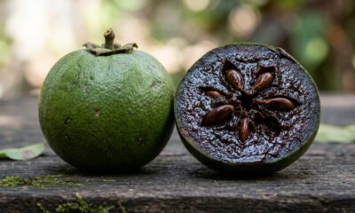 Quem olha pensa que é um tomate verde, mas esta fruta guarda uma polpa escura e cremosa com sabor de sobremesa de chocolate e caramelo