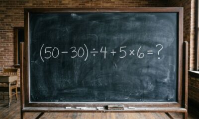 A maioria começa pela parte errada: (50 – 30) ÷ 4 + 5 × 6