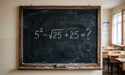 Desafio nostálgico: quem estudou nos anos 90 consegue resolver 5² − √25 + 25