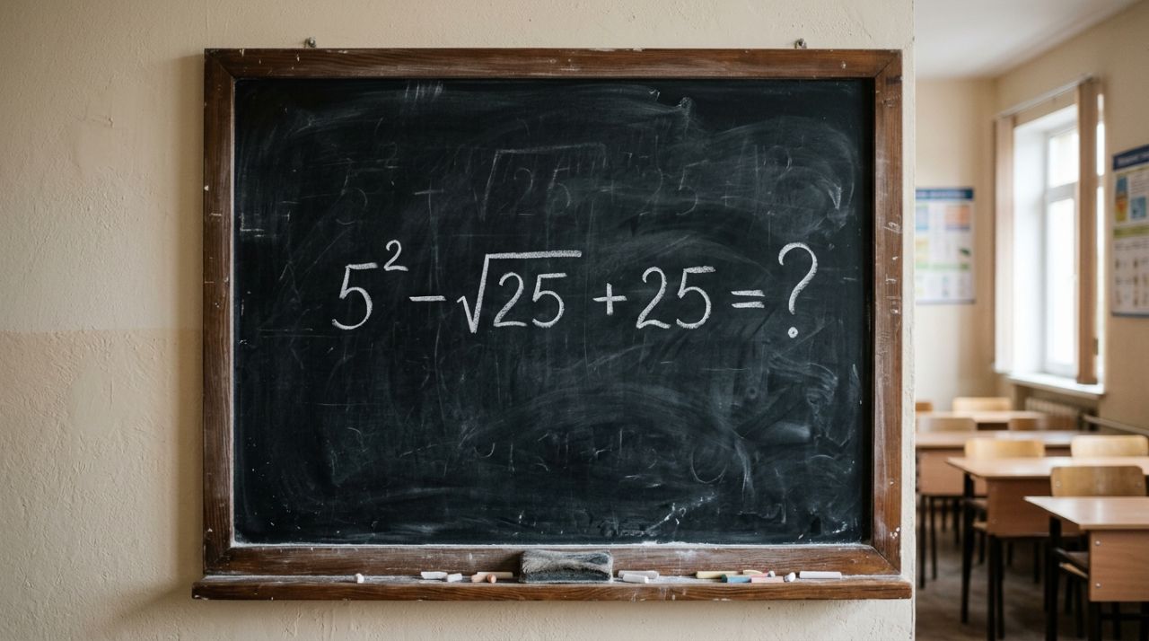 Desafio nostálgico: quem estudou nos anos 90 consegue resolver 5² − √25 + 25