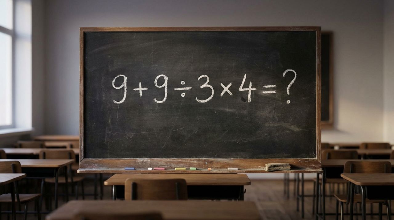 Parece uma conta básica, mas muita gente esquece uma regra: 9 + 9 ÷ 3 × 4