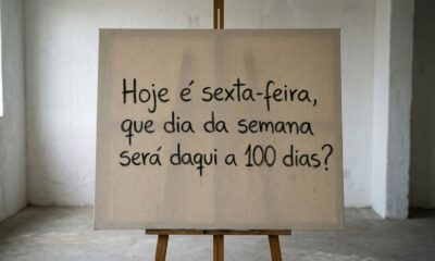 Se hoje é sexta-feira, que dia da semana será daqui a 100 dias? Tente sem consultar o calendário