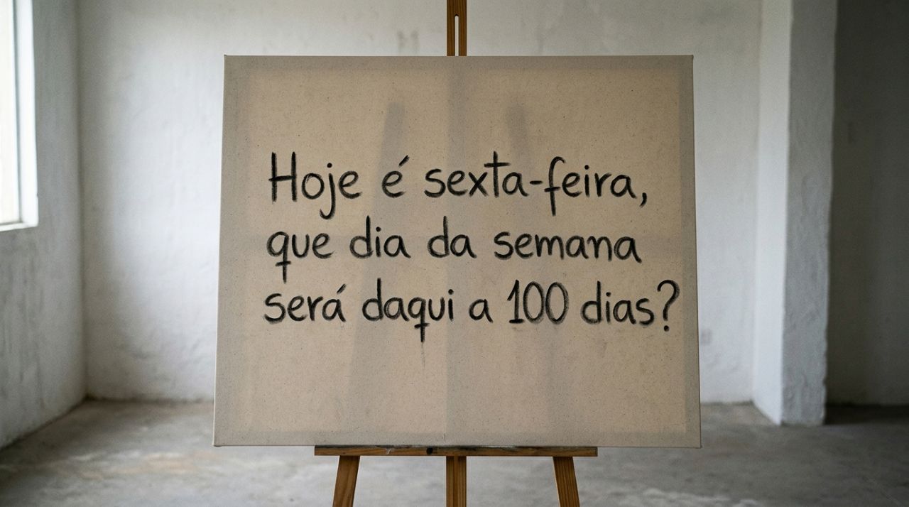 Se hoje é sexta-feira, que dia da semana será daqui a 100 dias? Tente sem consultar o calendário