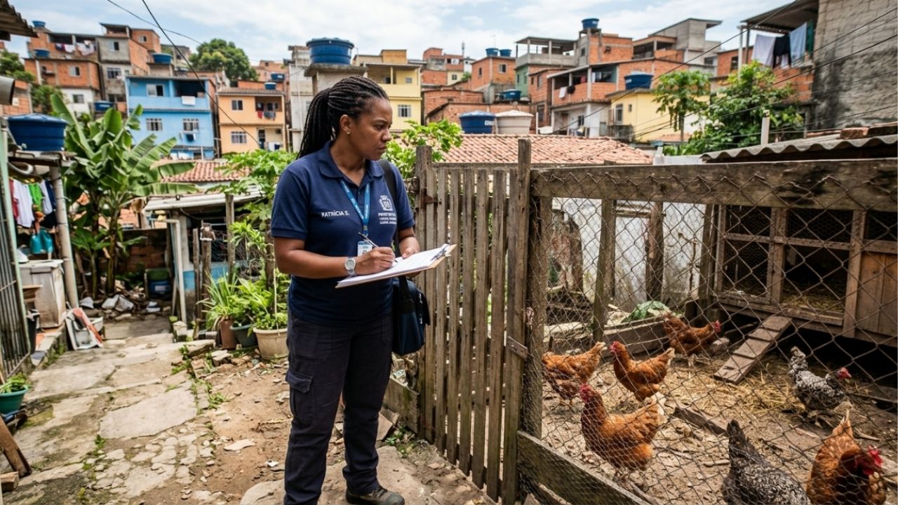 Vizinho cria 14 galinhas em quintal de 200 m² na área urbana e o caso é decidido pelo Código de Posturas do município, não pelo Código Civil