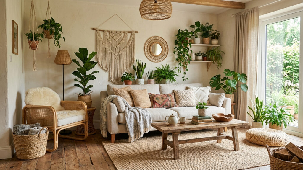 Adeus ambientes monótonos e rígidos: a nova onda do estilo Boho Chic para misturar texturas naturais e plantas sem deixar a casa bagunçada