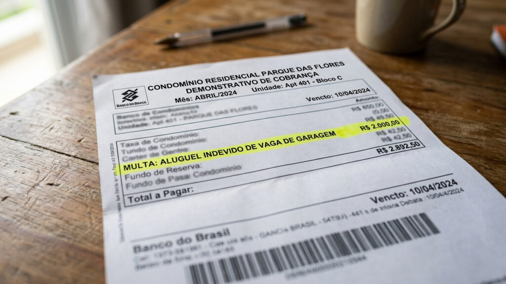Morador aluga vaga de condomínio por R$ 300 para terceiro, síndico descobre e Justiça mantém aplicação de multa severa de R$ 2 mil reais
