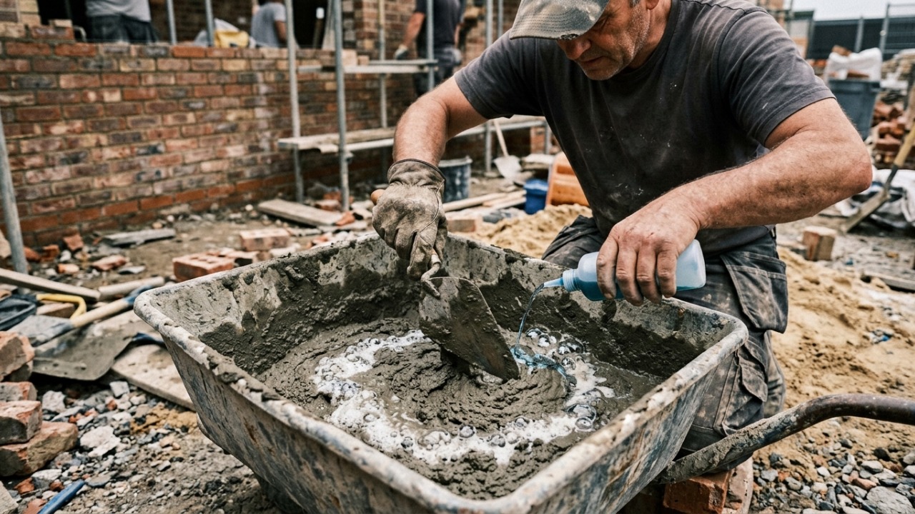 Por que pedreiros colocam detergente no concreto e para que serve esse truque que pode facilitar pequenos reparos dentro de casa