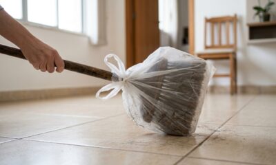 Colocar um saco plástico na vassoura para varrer a casa: para que serve e por que faxineiras experientes recomendam