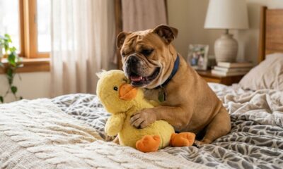 Vidente recomenda pato amarelo para cão adotado que não gostava de brinquedos, e reação do animal surpreende a tutora