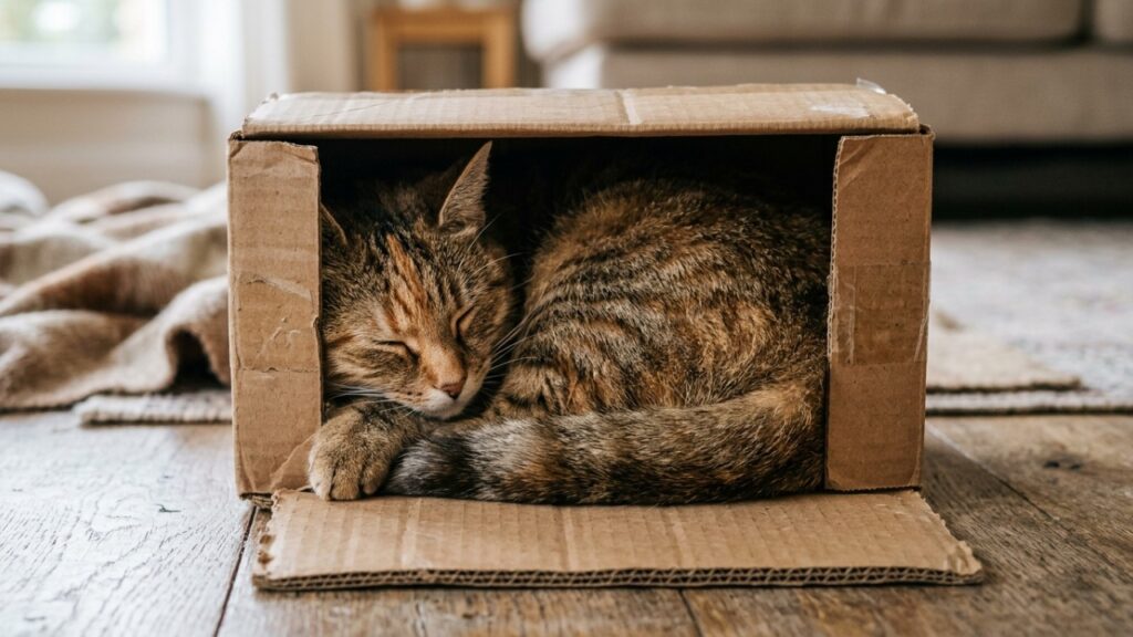 Por que os gatos enlouquecem por caixas de papelão e preferem até uma caixa apertada a camas caras compradas pelos tutores