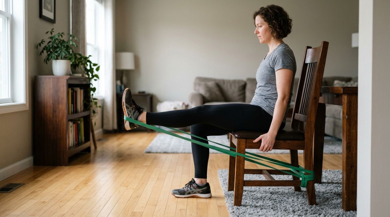 Nem academia, nem aparelhos caros: este exercício com elástico ajuda a fortalecer os joelhos e reduzir desconfortos depois dos 50