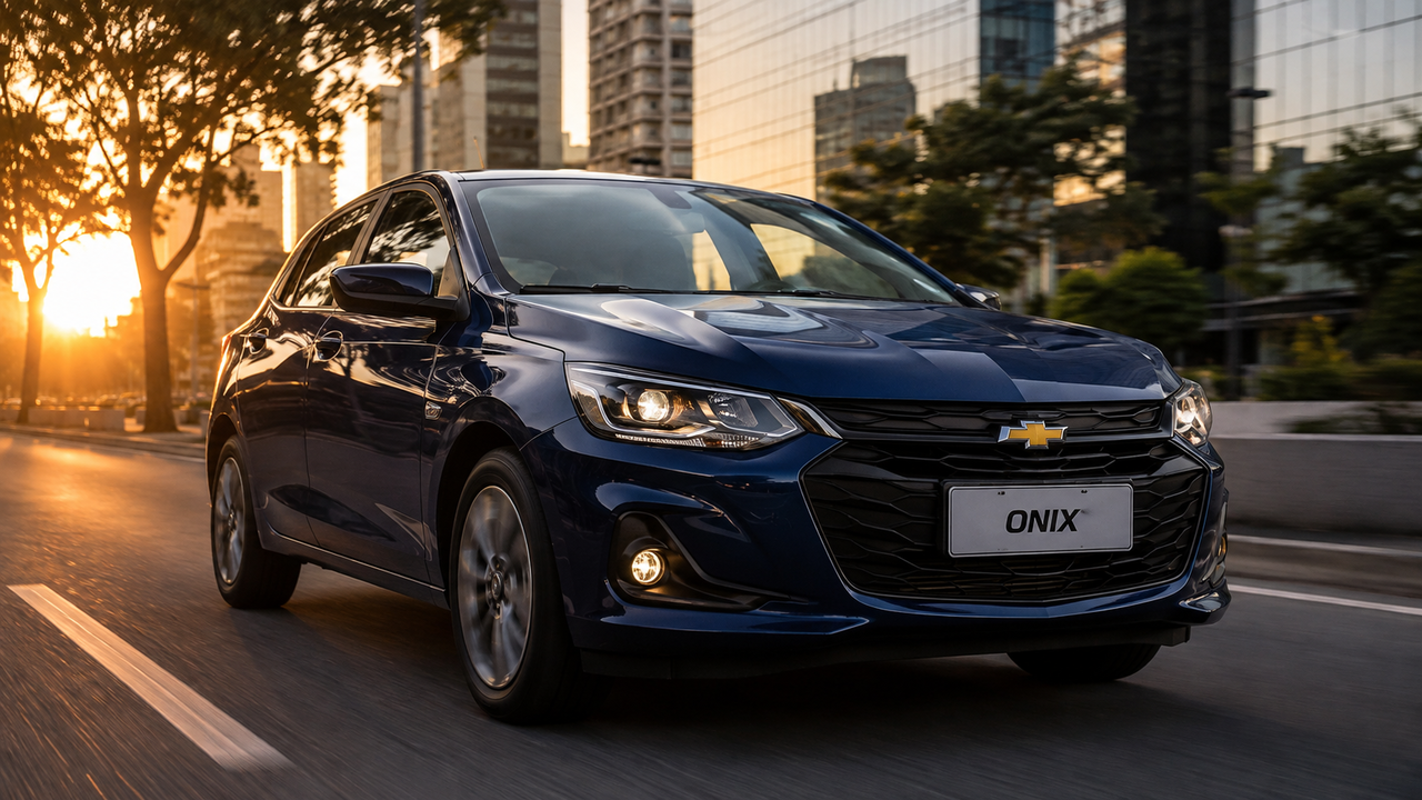 Chevrolet Onix 2026, com motor 1.0 turbo de até 121 cv e preço perto de R$ 100 mil, pode unir desempenho e economia no Brasil