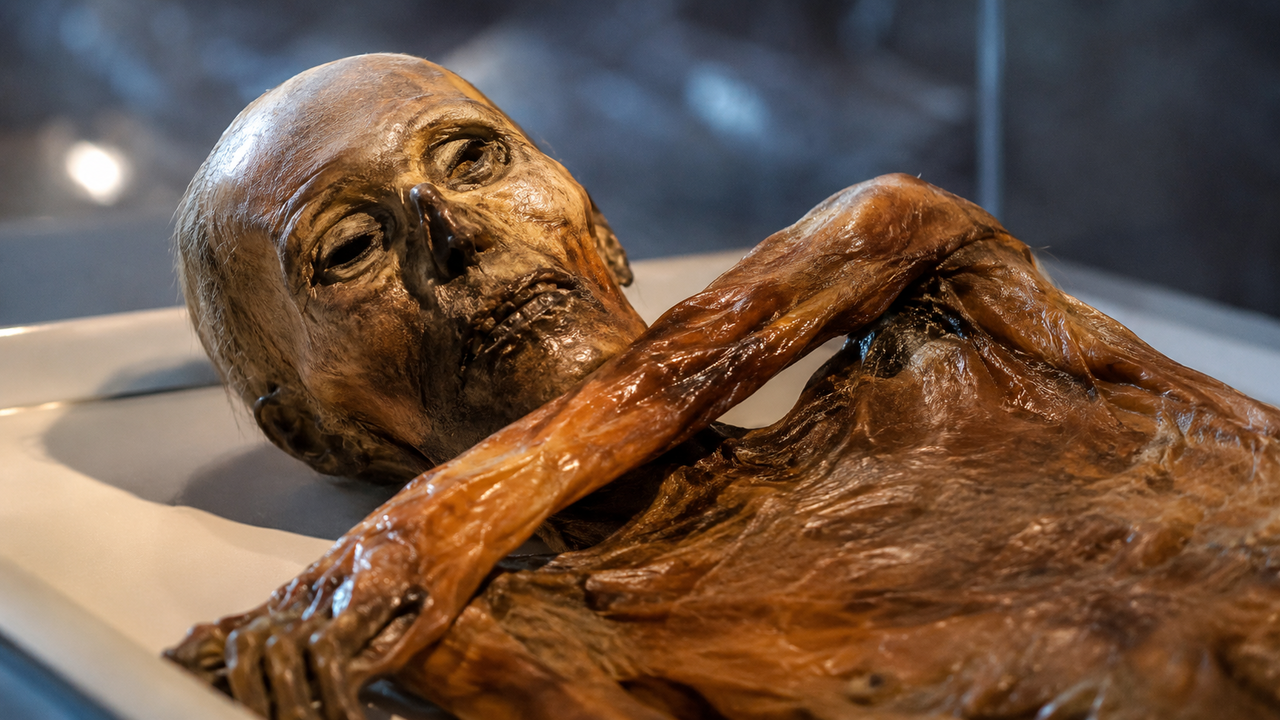 Uma múmia de 2.300 anos encontrada nos Alpes revelou uma flecha ainda presa no ombro e o que isso revelou sobre sua morte