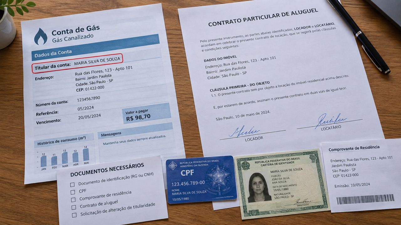 Como transferir a titularidade do gás encanado ou do botijão para seu nome depois de alugar um imóvel, sem precisar do contrato de aluguel registrado em cartório