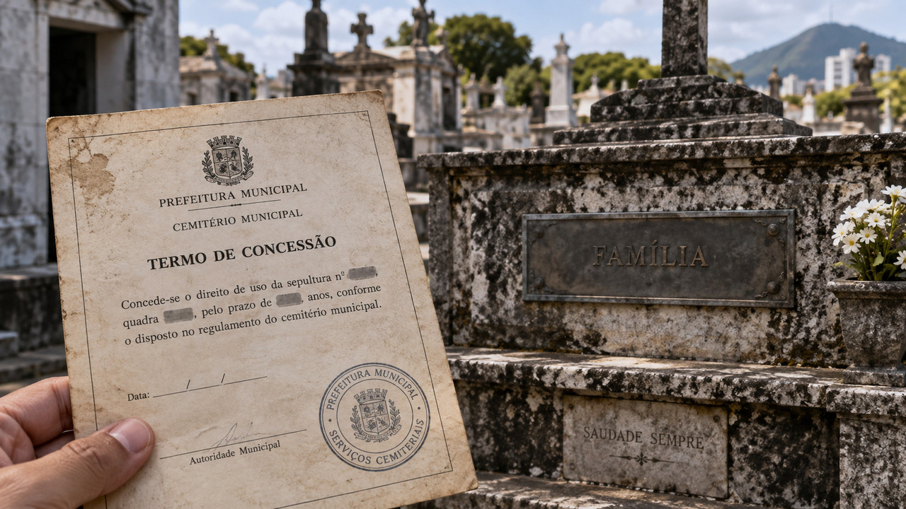 Jazigo comprado como perpétuo em 1974 tem prazo, e as famílias só descobrem quando o cemitério comunica o vencimento