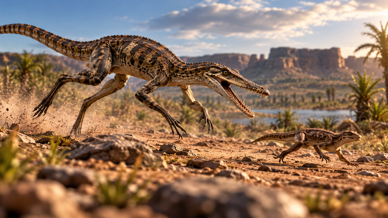 Chamado de “crocodilo galgo”, o animal viveu há 215 milhões de anos e tinha pernas longas para correr. Seu fóssil ficou guardado desde 1969