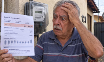 Aposentado recebe conta de luz de R$ 1.840 com "recuperação de consumo" de 3 anos por irregularidade no medidor e descobre o que a ANEEL exige a distribuidora provar antes de cobrar