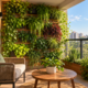 Morador coloca jardim vertical na varanda para aproveitar o espaço e descobre como escolher as plantas certas para deixar a casa mais fresca