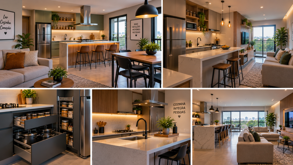 Moradora muda a cozinha fechada para um modelo aberto e descobre como deixar o ambiente maior e mais fácil de usar
