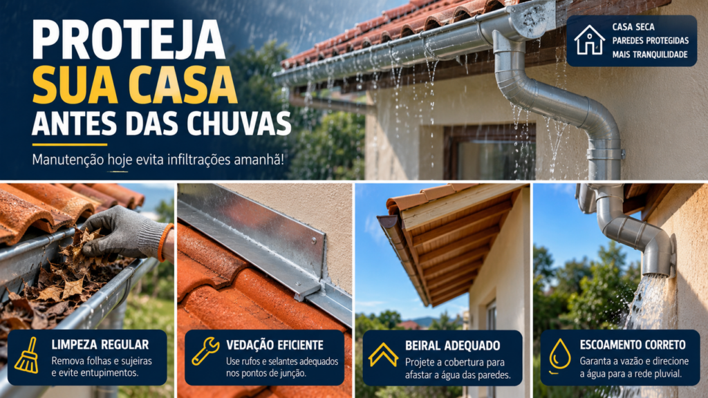 Morador troca o telhado da casa antes do período de chuva e descobre um cuidado simples que pode ajudar a evitar infiltrações, preservar as paredes e reduzir os danos causados pela água