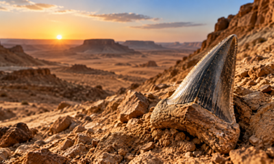 Deserto do Egito já foi um mar cheio de tubarões e 14 dentes fósseis encontrados no local ajudam a revelar como era esse antigo oceano