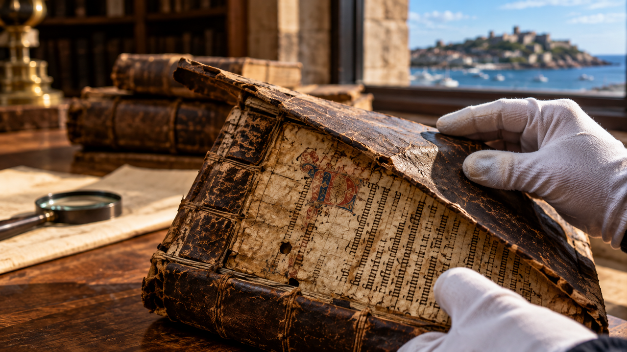Pesquisadores encontram 17 manuscritos medievais escondidos em capas de documentos antigos guardados nos arquivos de GuernseyPesquisadores encontram fragmentos de manuscritos medievais raros reutilizados em documentos administrativos nos arquivos de Guernsey.