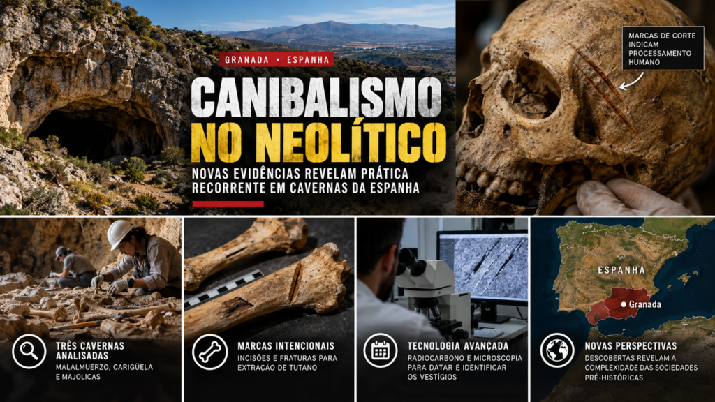 Há 7.000 anos, comunidades de Granada praticavam canibalismo e marcas em ossos revelam como os mortos eram tratados