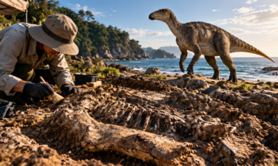 Fóssil esquecido por 27 anos finalmente é identificado como um dinossauro de 3 metros que vivia nas antigas costas do Japão