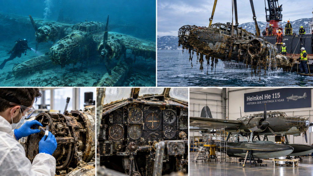 Depois de quase 70 anos no fundo do mar, raro hidroavião da Segunda Guerra Mundial é resgatado e restauração revela detalhes impressionantes da engenharia alemã