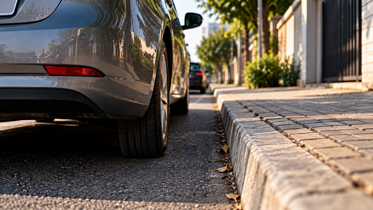 Você pode estar estacionando errado sem perceber: a distância do carro para o meio-fio pode render multa e pontos na CNH mesmo durante uma parada rápida