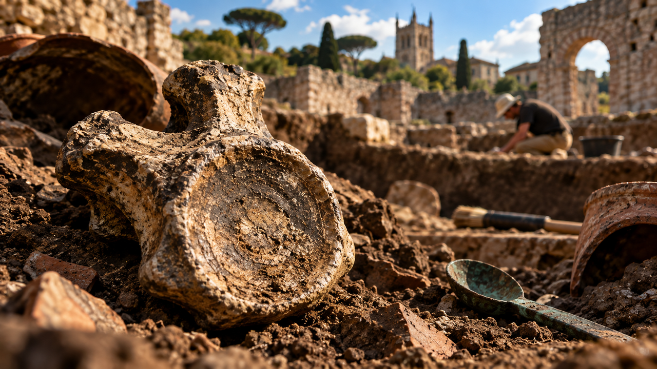 Arqueólogos encontram fóssil de criatura marinha extinta em poço de 1.800 anos e revelam um hábito inesperado dos antigos moradores