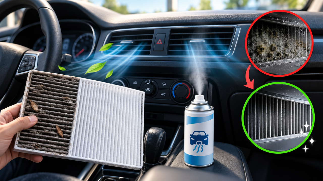 Carro com cheiro de mofo ao ligar o ar-condicionado? Um cuidado simples pode ajudar a eliminar a umidade acumulada nos dutos