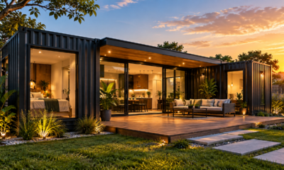 Casal transforma três contêineres marítimos de apenas 6 metros em uma casa de 49 m² com projeto surpreendente e muito mais confortável do que parece