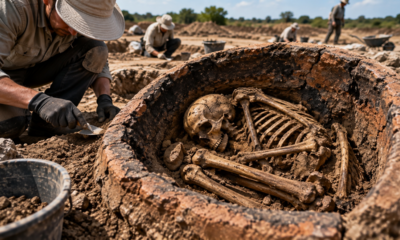 Arqueólogos encontram corpo de jovem com trauma no crânio dentro de um forno pré-histórico e investigam um sepultamento cercado por mistério