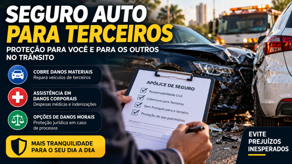 Acidente com outro veículo pode gerar uma conta inesperada: entenda como o seguro contra terceiros pode proteger o patrimônio do motorista