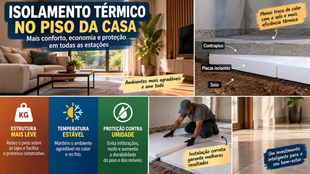 Esse material instalado sob o piso pode transformar o conforto da casa: placas de XPS ajudam a bloquear o calor e a umidade que vêm do solo