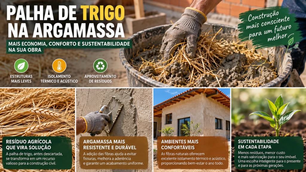 Economize na obra usando palha de trigo no reboco: a técnica simples que pode deixar as paredes mais leves e melhorar o conforto dentro de casa