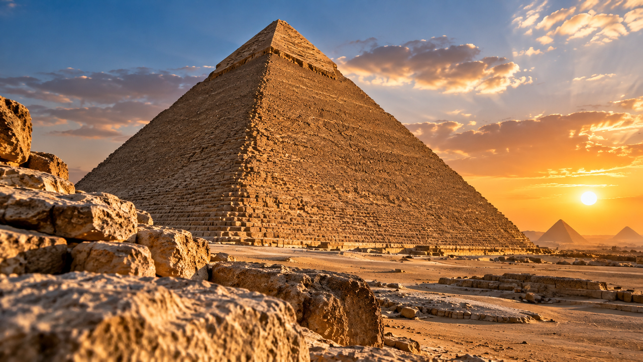 A Grande Pirâmide de Quéops sobreviveu a terremotos durante milênios, e cientistas encontraram na estrutura um detalhe que ajuda a explicar sua resistência