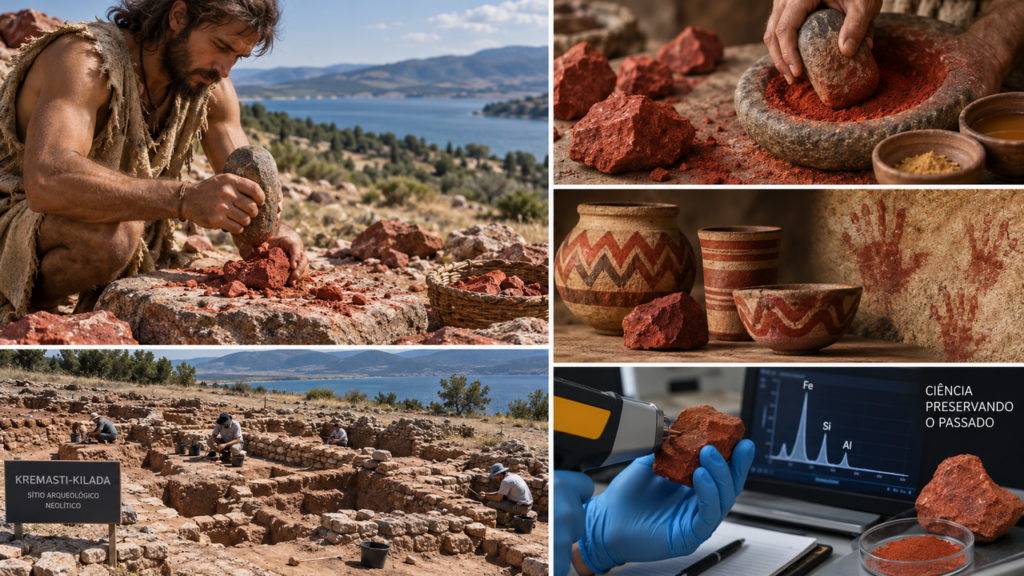 Um pigmento vermelho encontrado em sítio arqueológico na Grécia revela detalhes inesperados sobre a vida das sociedades neolíticas