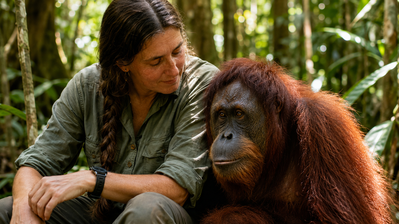 Ela viveu por mais de 50 anos entre orangotangos na floresta, mas colegas diziam que chegou perto demais dos animais