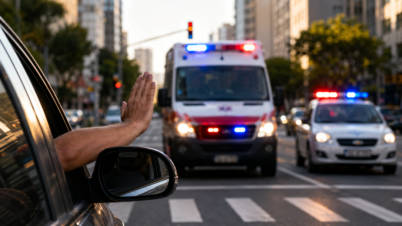 Uma infração comum entre brasileiros ao dirigir que pode gerar multa de R$ 1.467 e 7 pontos na CNH é deixar de dar passagem a veículo de emergência em serviço