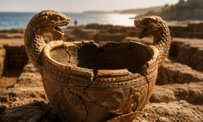 Arqueólogos encontram em Collet vaso com serpente de duas cabeças e revelam uma das primeiras evidências do culto de Sabázios na Hispânia