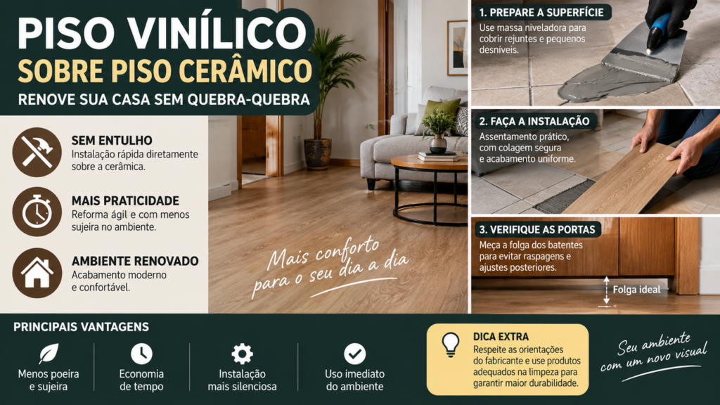 Adeus ao quebra-quebra: o piso que pode ser instalado diretamente sobre a cerâmica antiga e transformar a casa sem aquela reforma interminável