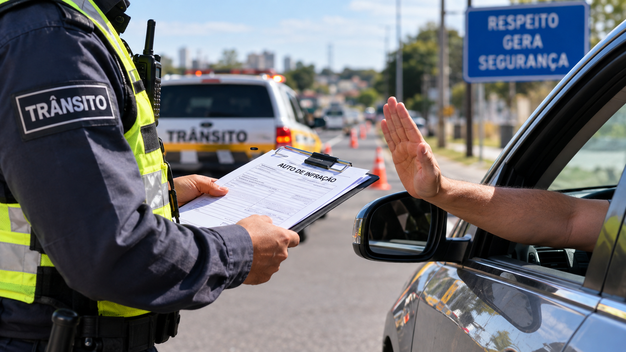 Motoristas precisam saber disso: recusar uma autuação durante a fiscalização pode mudar quando os pontos da multa entram na CNH